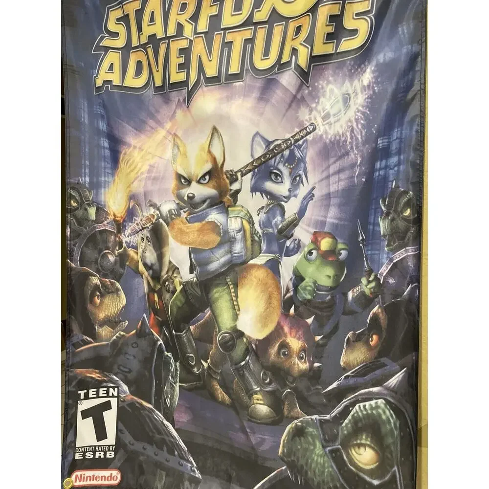 Starfox Adventures 5ft Flag Nintendo Gamecube 2002 Banner Poster